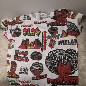 Dope black queen melanin popin' T-shirt with draw